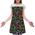 Bohemian Feather Pattern Print Adjustable Apron