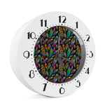 Bohemian Feather Pattern Print Alarm Clock