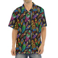 Bohemian Feather Pattern Print Aloha Shirt