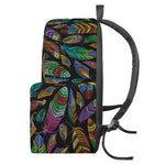 Bohemian Feather Pattern Print Backpack