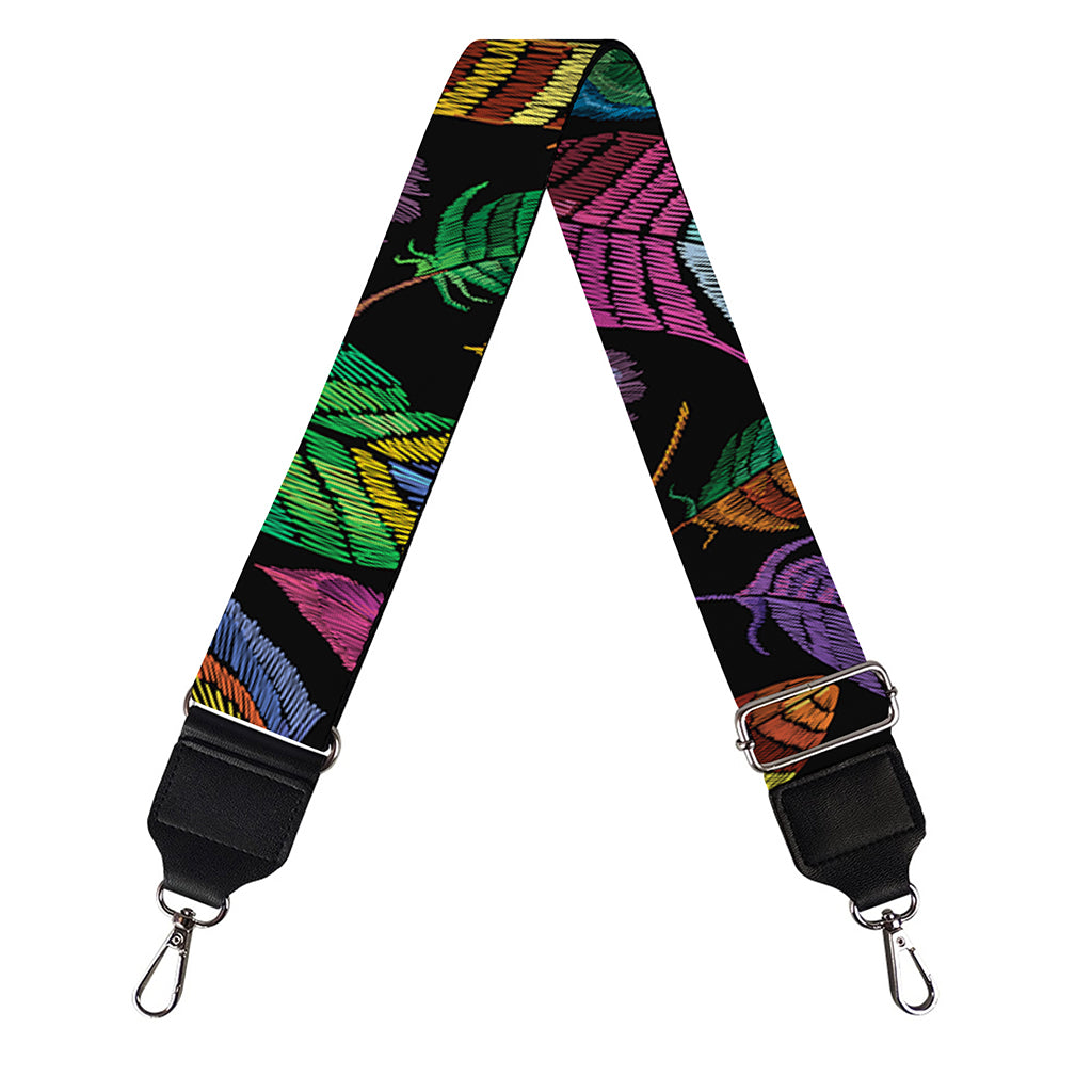 Bohemian Feather Pattern Print Bag Strap