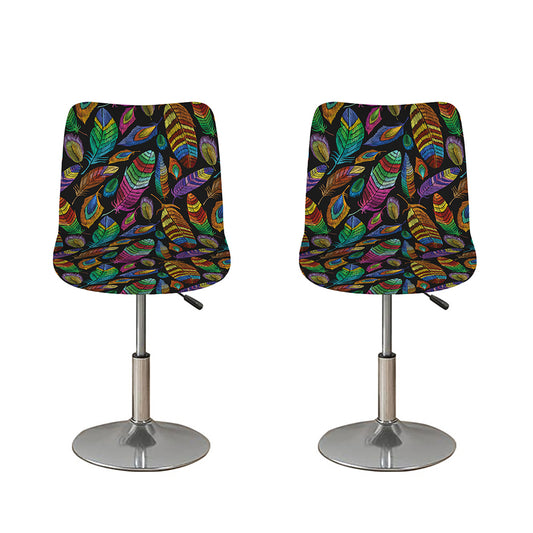 Bohemian Feather Pattern Print Bar Stool Covers