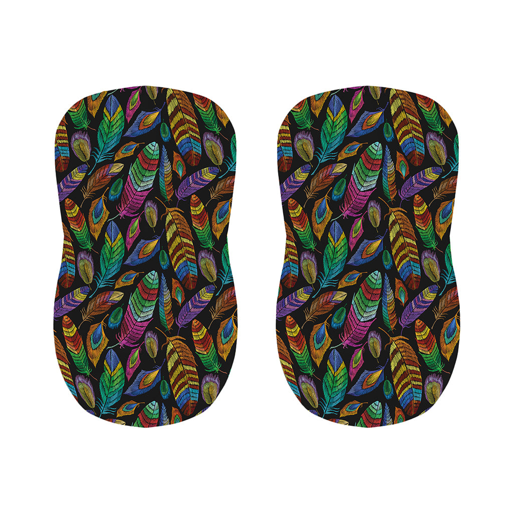 Bohemian Feather Pattern Print Bar Stool Covers