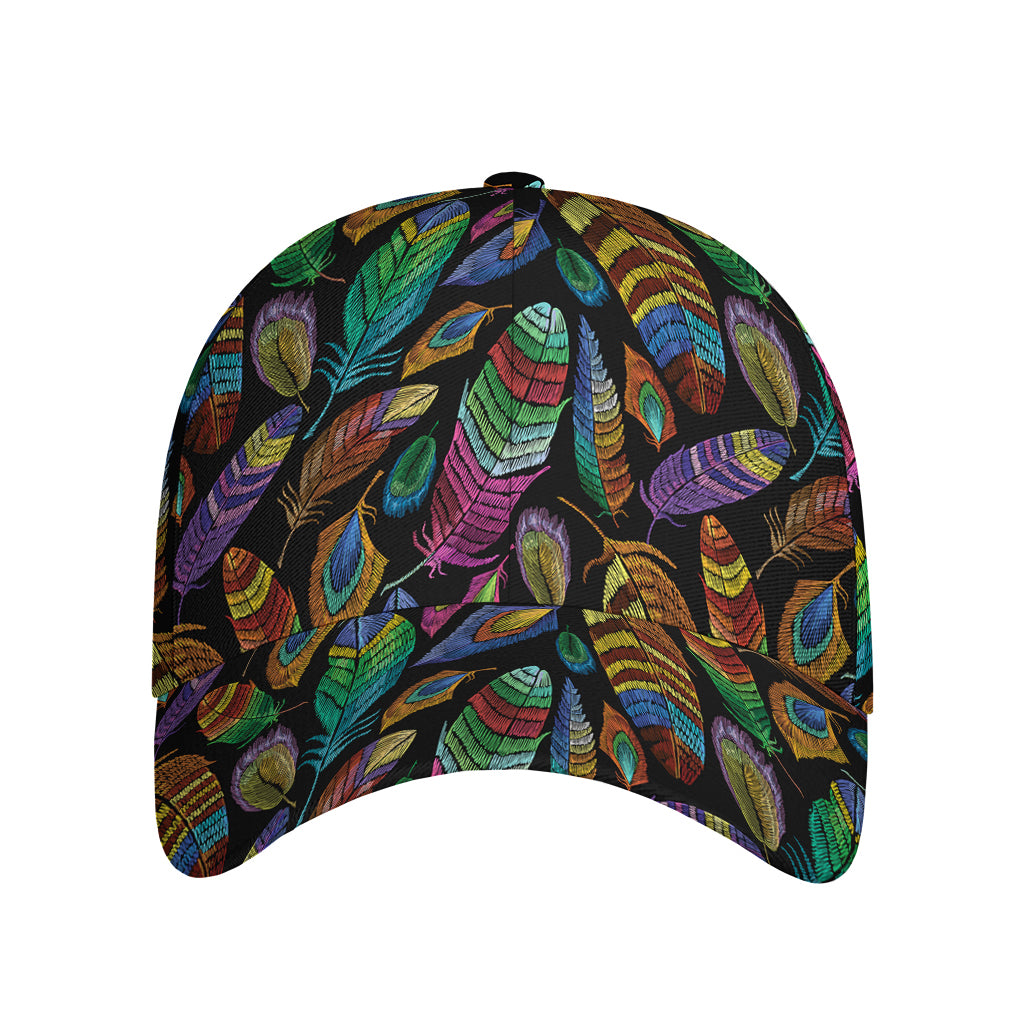 Bohemian Feather Pattern Print Baseball Cap