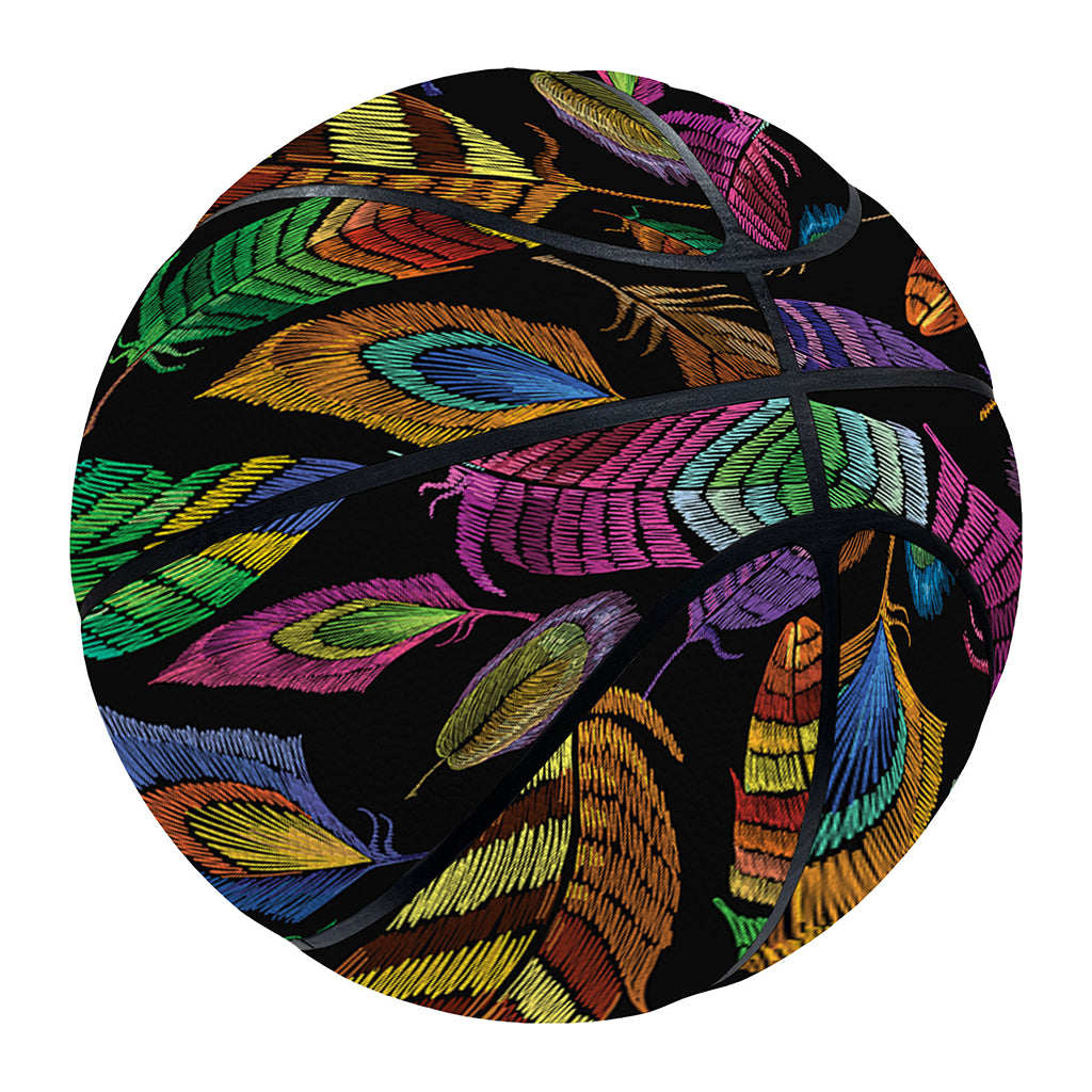 Bohemian Feather Pattern Print Basketball