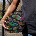 Bohemian Feather Pattern Print Basketball
