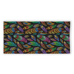 Bohemian Feather Pattern Print Beach Towel