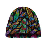 Bohemian Feather Pattern Print Beanie