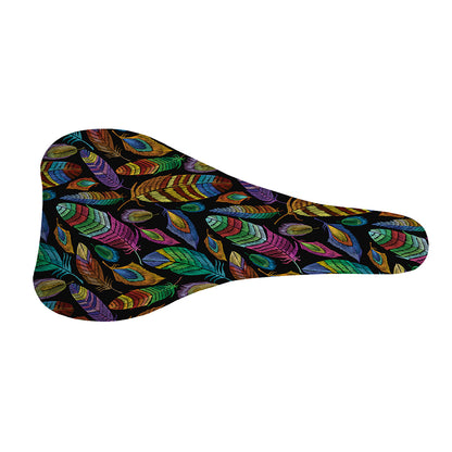 Bohemian Feather Pattern Print Bicycle Seat Cover
