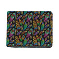 Bohemian Feather Pattern Print Bifold Wallet