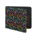 Bohemian Feather Pattern Print Bifold Wallet