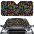 Bohemian Feather Pattern Print Car Windshield Sun Shade