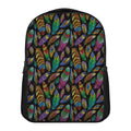 Bohemian Feather Pattern Print Casual Backpack