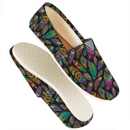 Bohemian Feather Pattern Print Casual Shoes