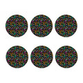 Bohemian Feather Pattern Print Coaster Set