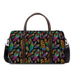 Bohemian Feather Pattern Print Duffle Bag