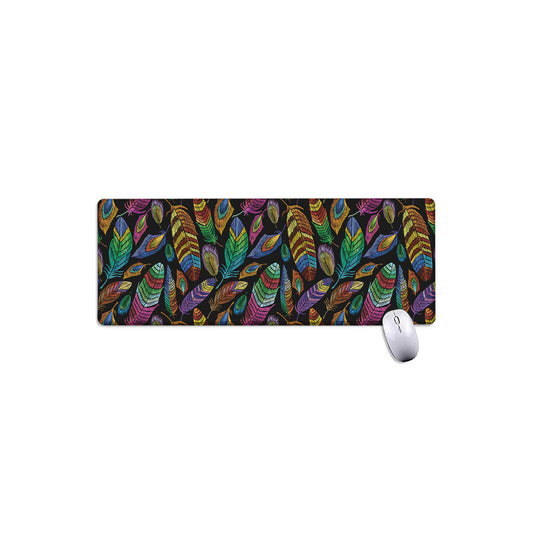 Bohemian Feather Pattern Print Extended Mouse Pad