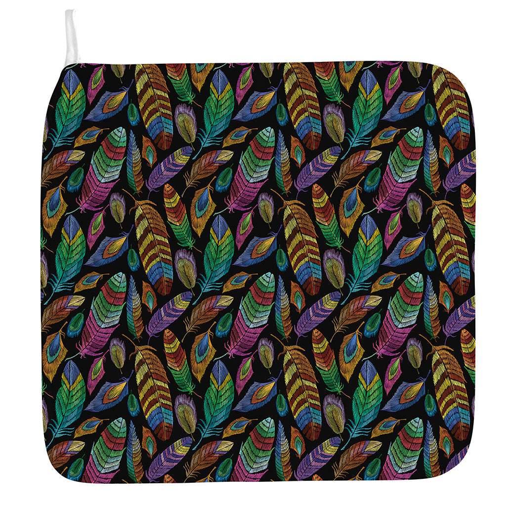Bohemian Feather Pattern Print Hand Towel
