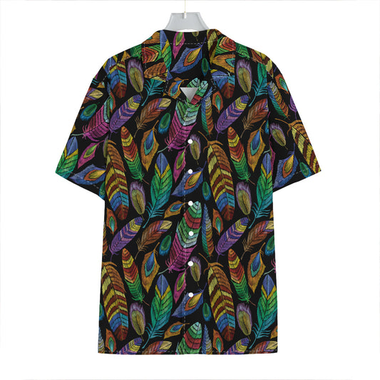 Bohemian Feather Pattern Print Hawaiian Shirt