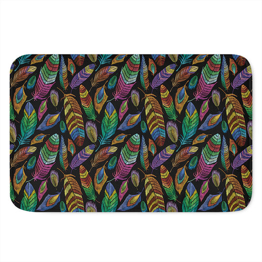 Bohemian Feather Pattern Print Indoor Door Mat