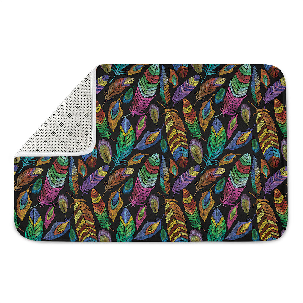 Bohemian Feather Pattern Print Indoor Door Mat