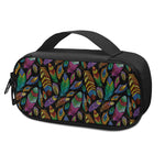 Bohemian Feather Pattern Print Insulin Cooler Travel Case