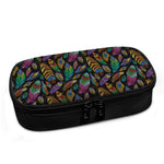 Bohemian Feather Pattern Print Insulin Cooler Travel Case