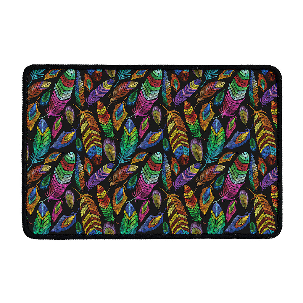 Bohemian Feather Pattern Print Kitchen Mat