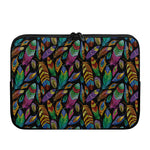 Bohemian Feather Pattern Print Laptop Sleeve