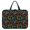 Bohemian Feather Pattern Print Laptop Sleeve With Handle