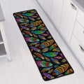 Bohemian Feather Pattern Print Long Kitchen Mat