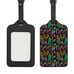 Bohemian Feather Pattern Print Luggage Tag