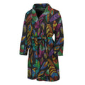 Bohemian Feather Pattern Print Men's Bathrobe