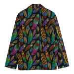 Bohemian Feather Pattern Print Men's Blazer