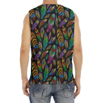 Bohemian Feather Pattern Print Men's Fitness Tank Top