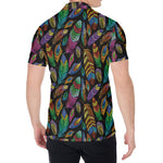 Bohemian Feather Pattern Print Men's Shirt