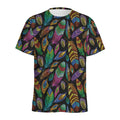 Bohemian Feather Pattern Print Men's Athletic T-Shirt