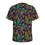 Bohemian Feather Pattern Print Men's Sports T-Shirt