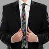 Bohemian Feather Pattern Print Necktie