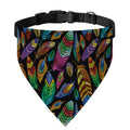 Bohemian Feather Pattern Print Over The Collar Dog Bandana