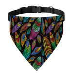 Bohemian Feather Pattern Print Over The Collar Dog Bandana