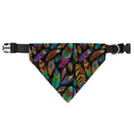 Bohemian Feather Pattern Print Over The Collar Dog Bandana
