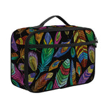 Bohemian Feather Pattern Print Portable Lunch Bag
