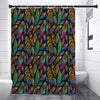 Bohemian Feather Pattern Print Premium Shower Curtain