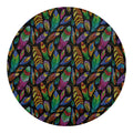 Bohemian Feather Pattern Print Round Blanket