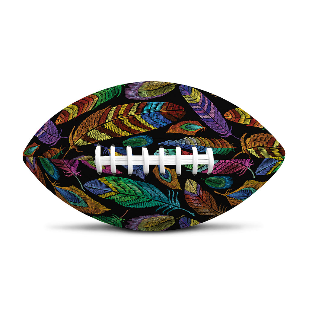 Bohemian Feather Pattern Print Rugby Ball