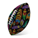 Bohemian Feather Pattern Print Rugby Ball
