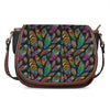 Bohemian Feather Pattern Print Saddle Bag