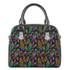 Bohemian Feather Pattern Print Shoulder Handbag