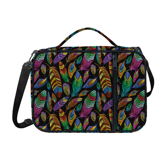 Bohemian Feather Pattern Print Shoulder Strap Bible Bag